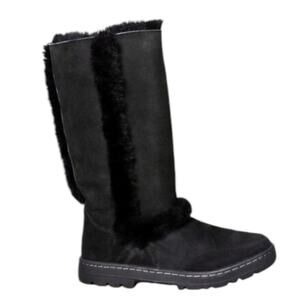 UGG Sundance II Revival Black SHEARLING Boots Women's‎ Size 7 New